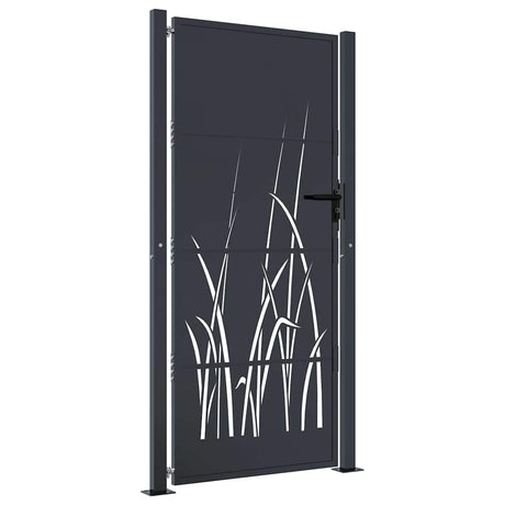 Vidaxxl låge 100x175 cm med græsdesign stål antracit