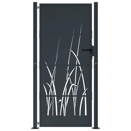 Vidaxxl låge 100x175 cm med græsdesign stål antracit