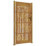 Vidaxxl låge med bambus design 100x200 cm corten stål
