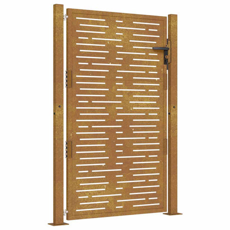Vidaxxl port firkantet 100x125 cm corten stål
