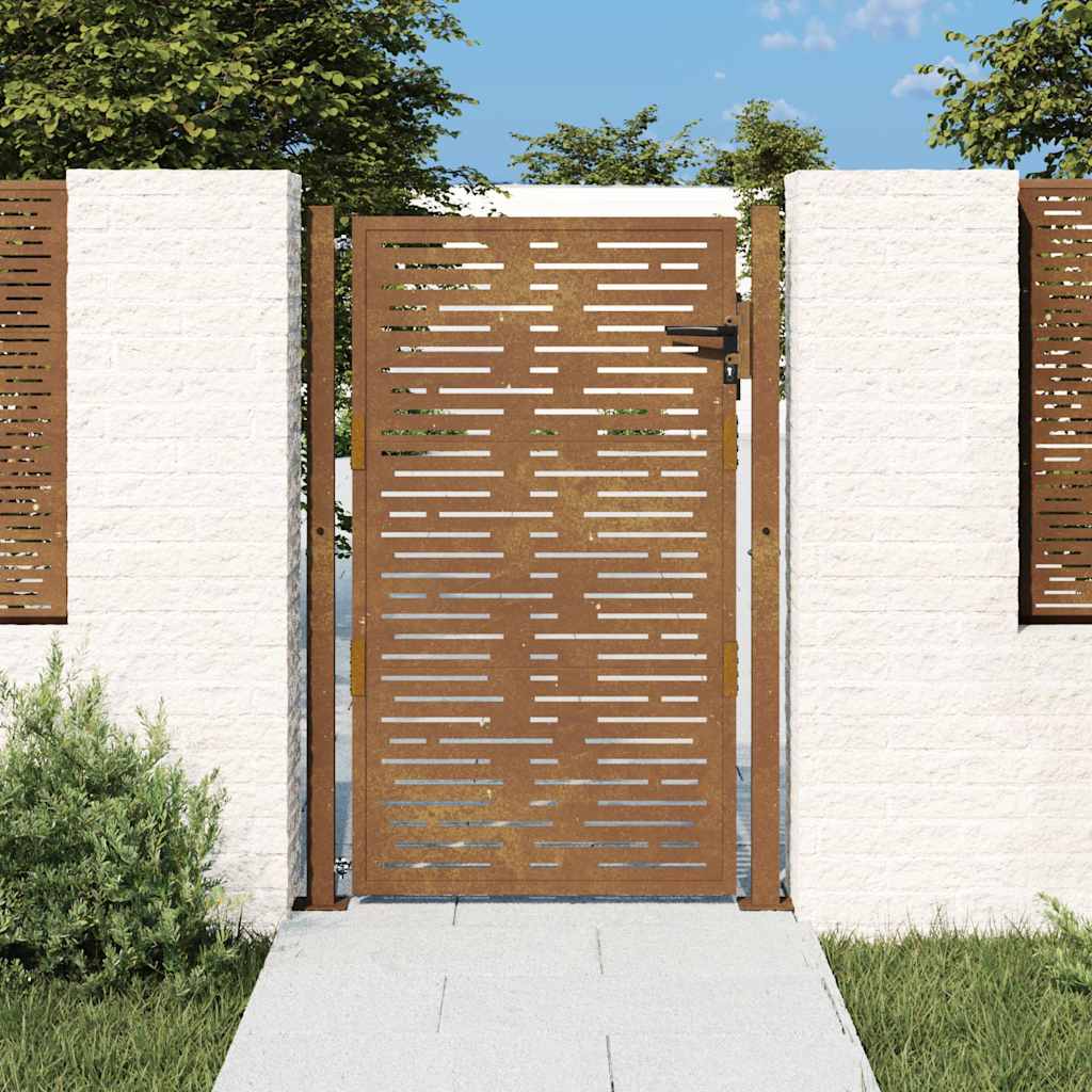 Vidaxxl port firkantet 100x150 cm corten stål