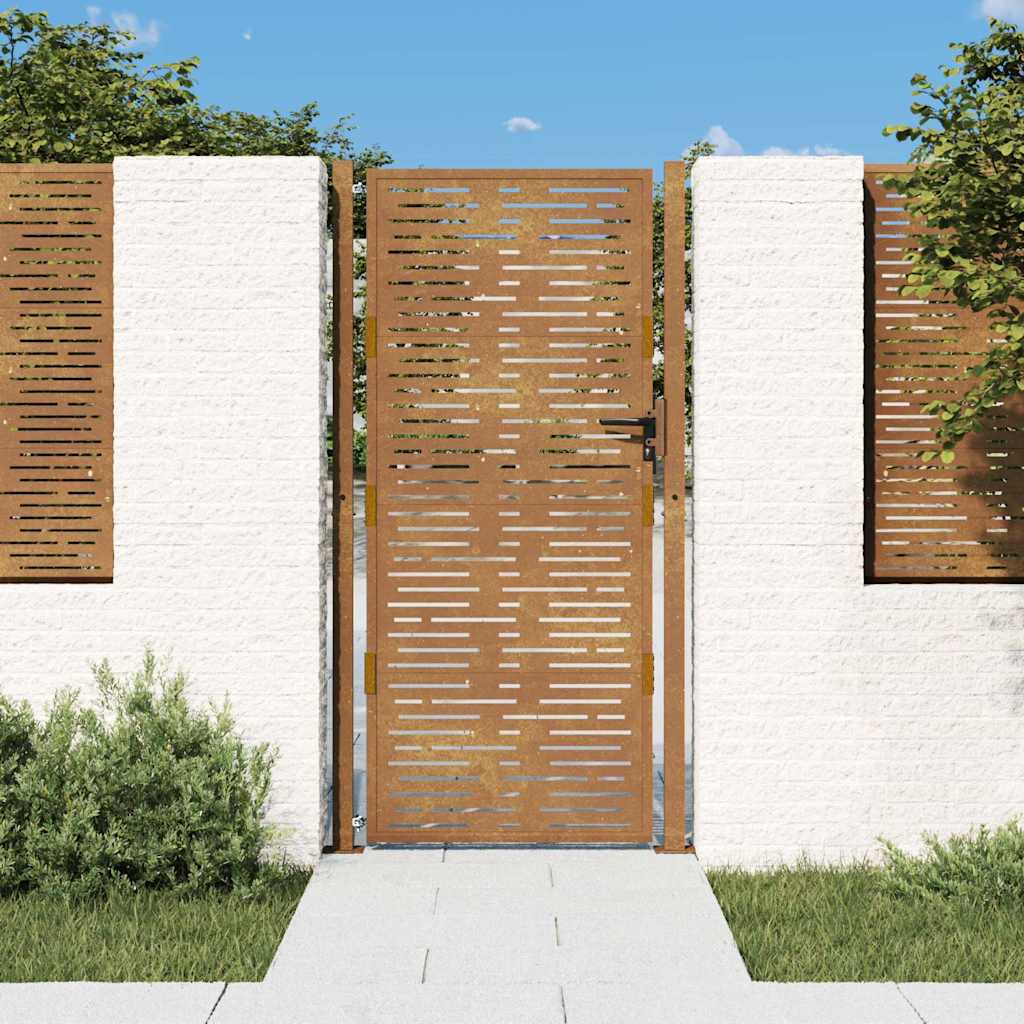 Vidaxxl gate 100x175 cm square corten steel