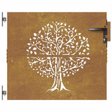Vidaxl Poort 85x100 cm Trædesign Cortenstaal