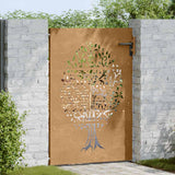 Vidaxl Poort 85x150 cm Trædesign Cortenstaal