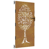 Vidaxxl låge 85x175 cm trædesign cortenstål