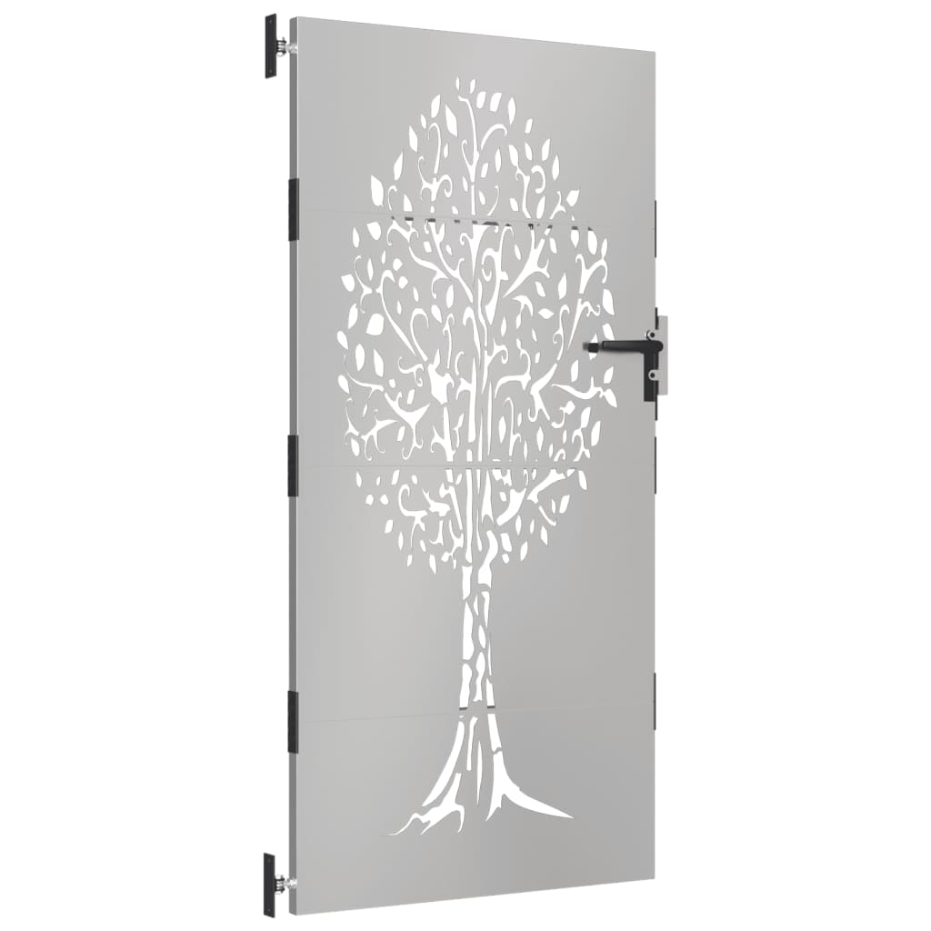 Vidaxxl låge 85x175 cm trædesign cortenstål