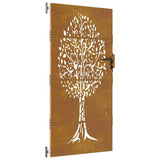 Vidaxl Poort 85x200 cm Trædesign Cortenstaal