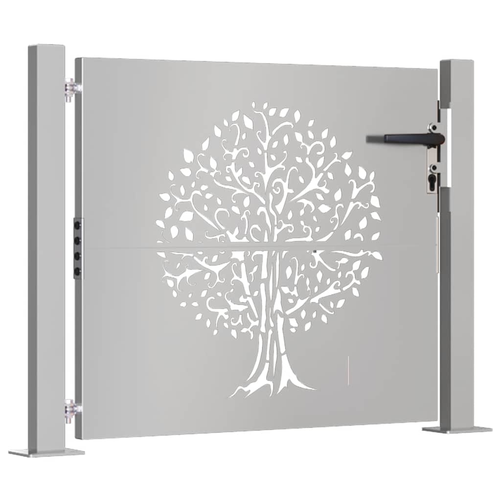 Vidaxl Poort 105x105 cm Trædesign Cortenstaal