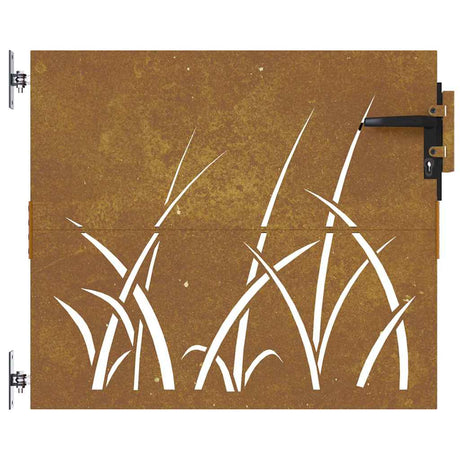Vidaxl Port 85x75 cm græsdesign Cortenstaal