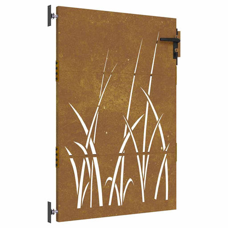Vidaxl Poort 85x125 cm græsdesign Cortenstaal