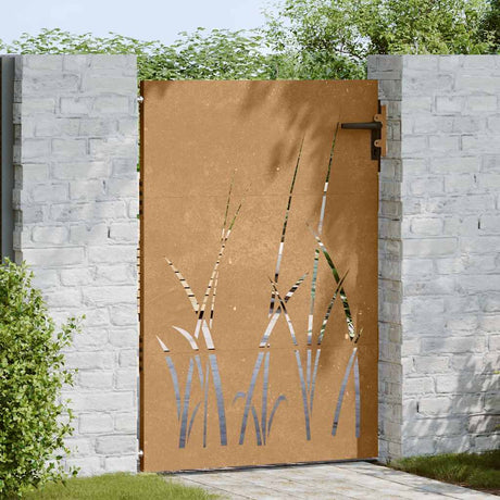 Vidaxl Poort 85x125 cm græsdesign Cortenstaal