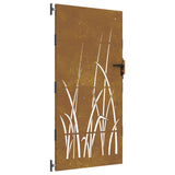 Vidaxxl låge 85x175 cm græsdesign cortenstål