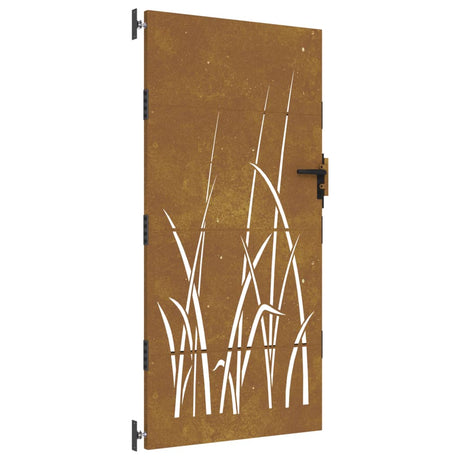 Vidaxxl låge 85x175 cm græsdesign cortenstål