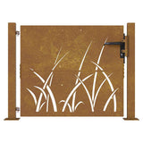 VidaXL låge 100x75 cm græsdesign cortenstål