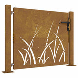 VidaXL låge 100x100 cm græsdesign cortenstål