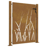 Vidaxxl låge 100x125 cm græsdesign cortenstål