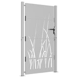Vidaxxl låge 105x180 cm græsdesign corten stål