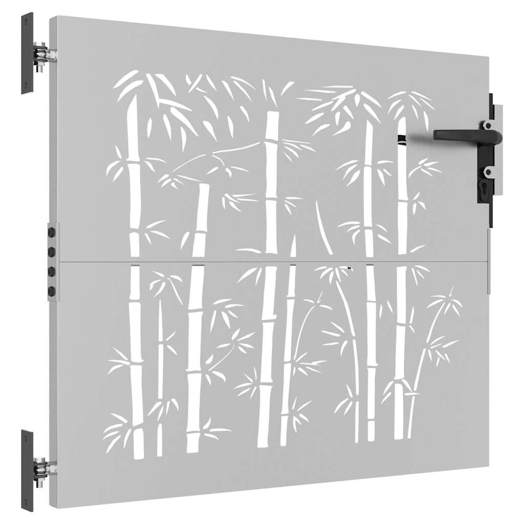 Vidaxl Poort 85x75 cm bambusdesign Cortenstaal