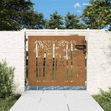 Vidaxl Poort 85x75 cm bambusdesign Cortenstaal