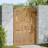 Vidaxxl Gate 85x125 cm bambus design Corten Steel
