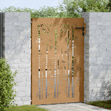 Vidaxxl port 85x150 cm bambus design corten stål