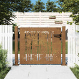 Vidaxxl port 100x75 cm bambus design corten stål