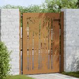 Vidaxxl port 100x150 cm bambus design corten stål