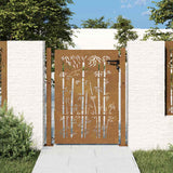 Vidaxxl port 100x150 cm bambus design corten stål