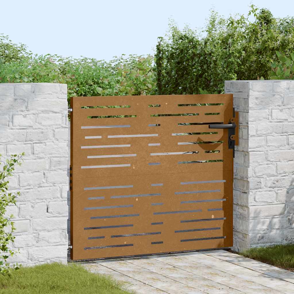 Vidaxl Port 85x100 cm firkantet corten stål