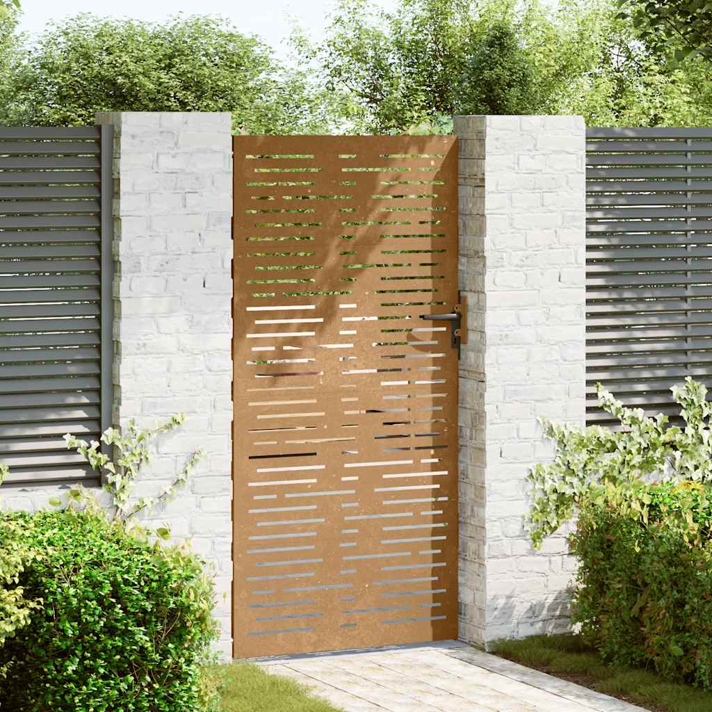 Vidaxxl låge 85x175 cm firkantet corten stål