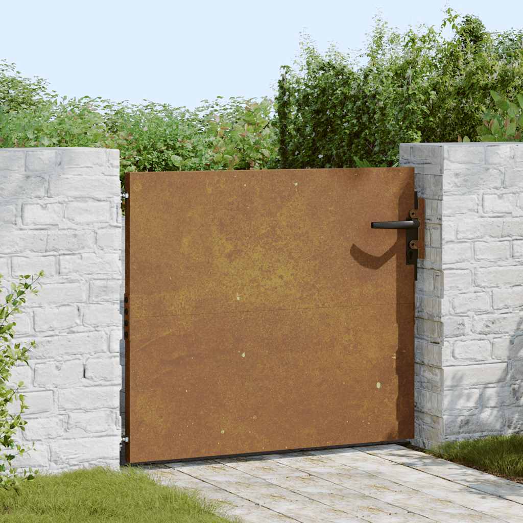 Vidaxl poort 85x125 cm cortenstaal