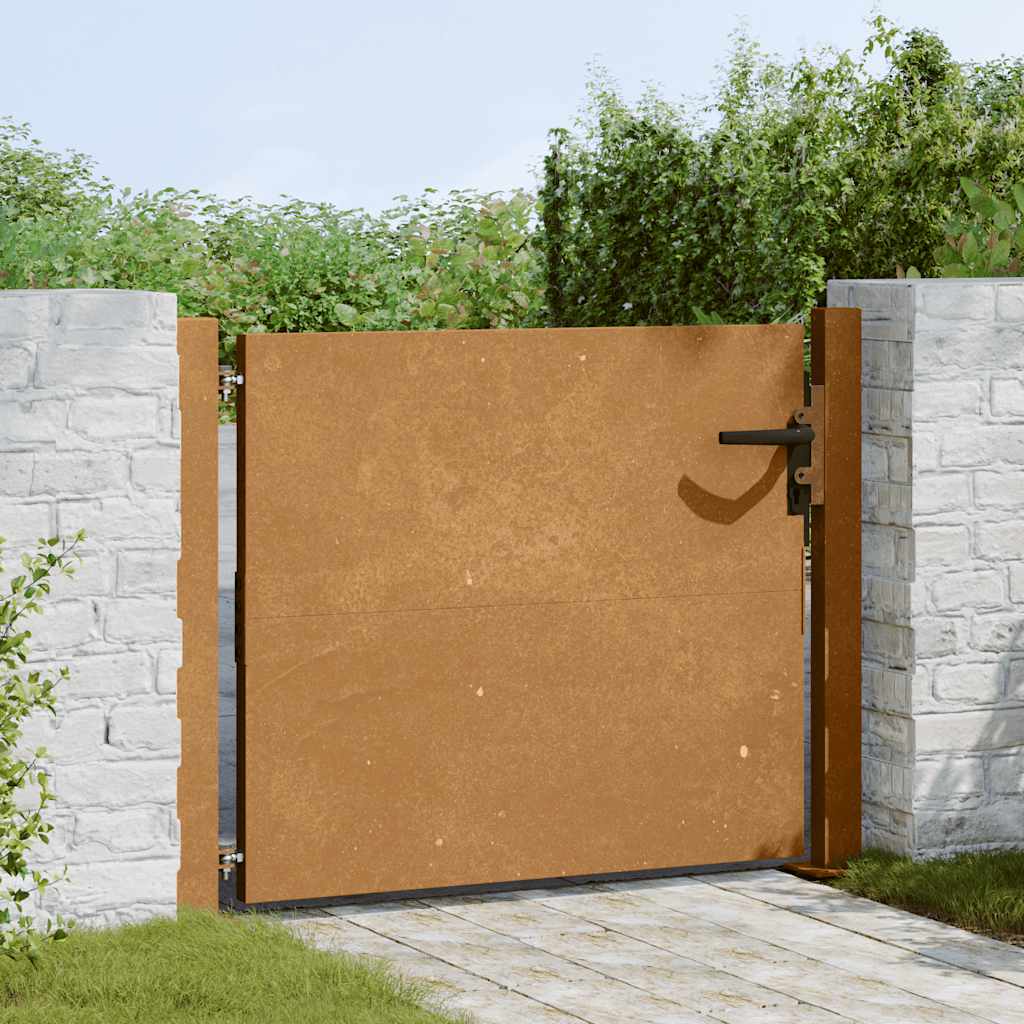 Vidaxl poort 100x75 cm cortenstaal