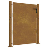 Vidaxl poort 100x125 cm cortenstaal