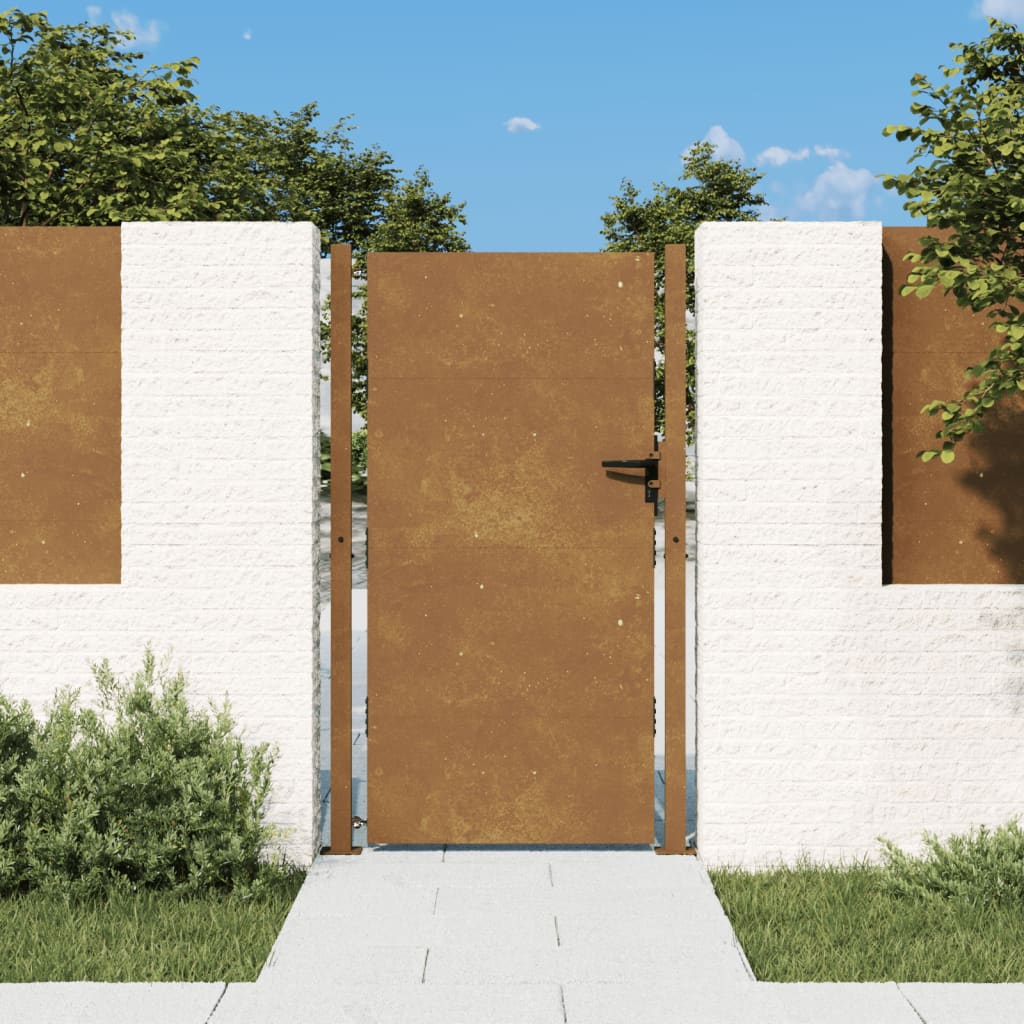 Vidaxl Gate 105x205 cm Corten Steel
