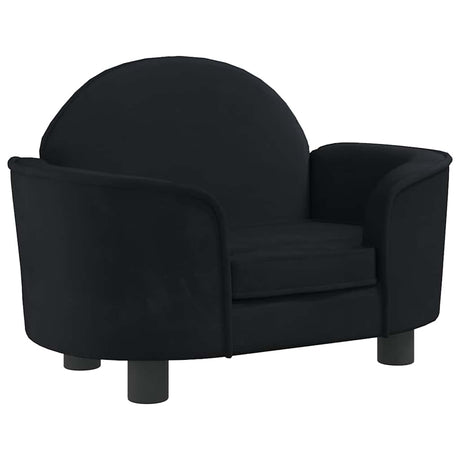 Vidaxl Dog Basket 66x40x45 cm Velvet Black