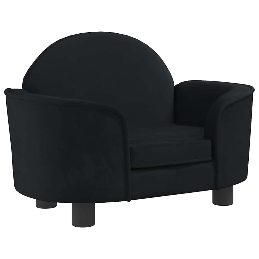 Vidaxl Dog Basket 66x40x45 cm Velvet Black