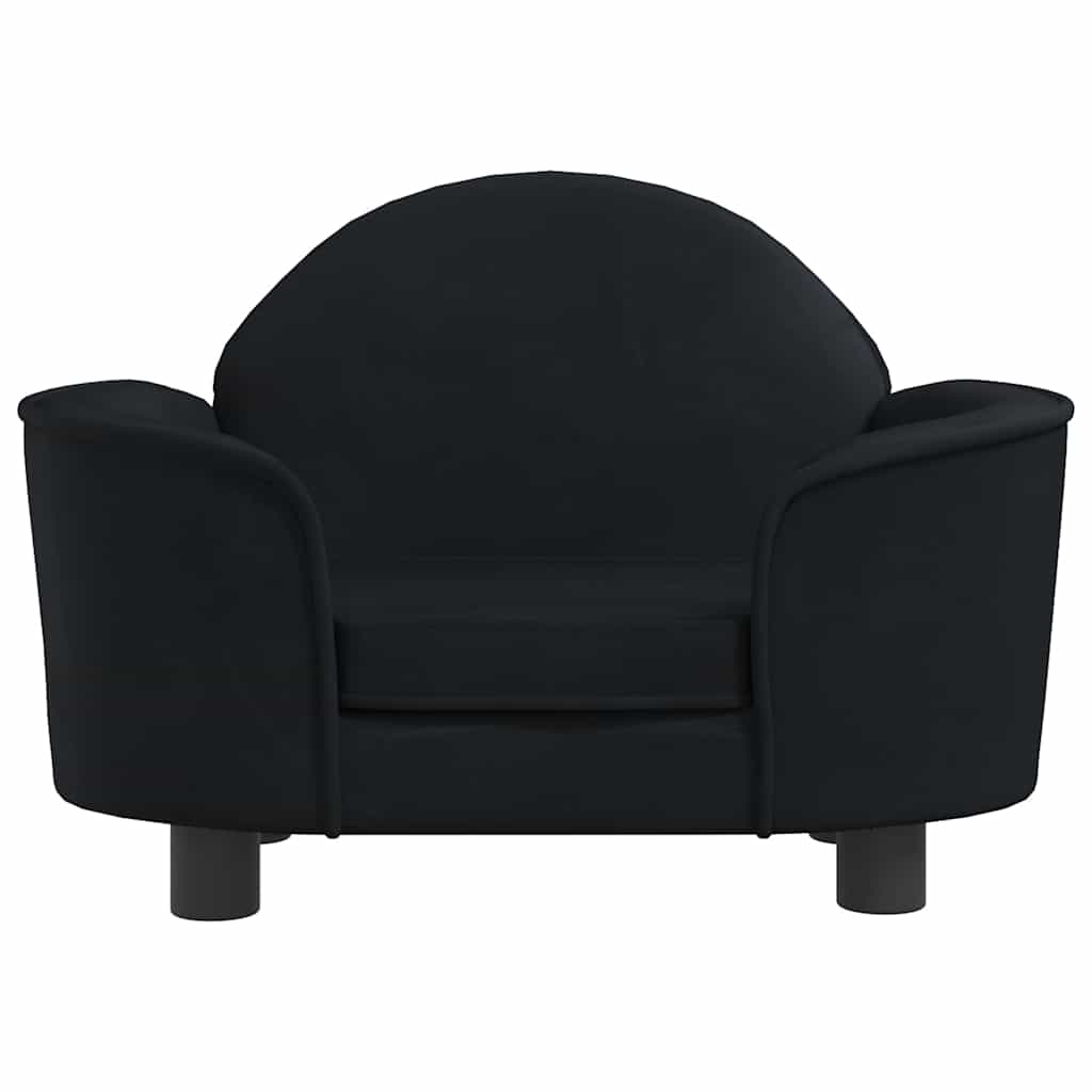 Vidaxl Dog Basket 66x40x45 cm Velvet Black