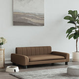 Vidaxl hund seng 90x53x30 cm stof brun