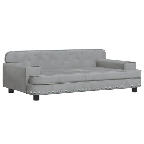 Vidaxl Dog Basket 90x53x30 cm fløjl lysegrå