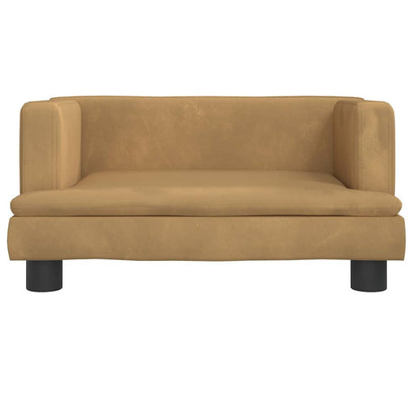 VIDAXXL HUND BED 60X40X30 CM Velvet Brown