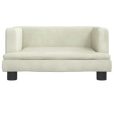 VIDAXXL HUND BED 60X40X30 cm fløjlcreme farvet