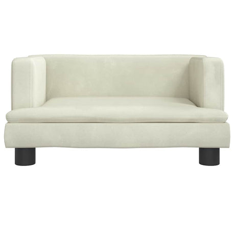 VIDAXXL HUND BED 60X40X30 cm fløjlcreme farvet