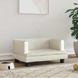 VIDAXXL HUND BED 60X40X30 cm fløjlcreme farvet