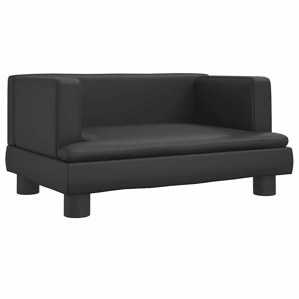 VIDAXXL HUND BED 60X40X30 cm Kunstig læder sort