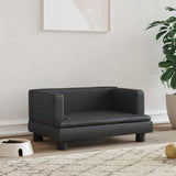 VIDAXXL HUND BED 60X40X30 cm Kunstig læder sort