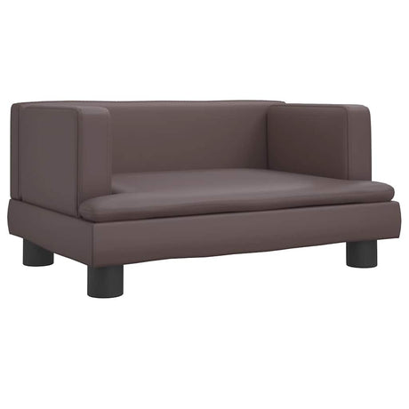 VIDAXXL HUND BED 60X40X30 CM Kunstig læderbrun