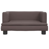 VIDAXXL HUND BED 60X40X30 CM Kunstig læderbrun