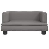 VIDAXXL HUND BED 60X40X30 cm Kunstig lædergrå