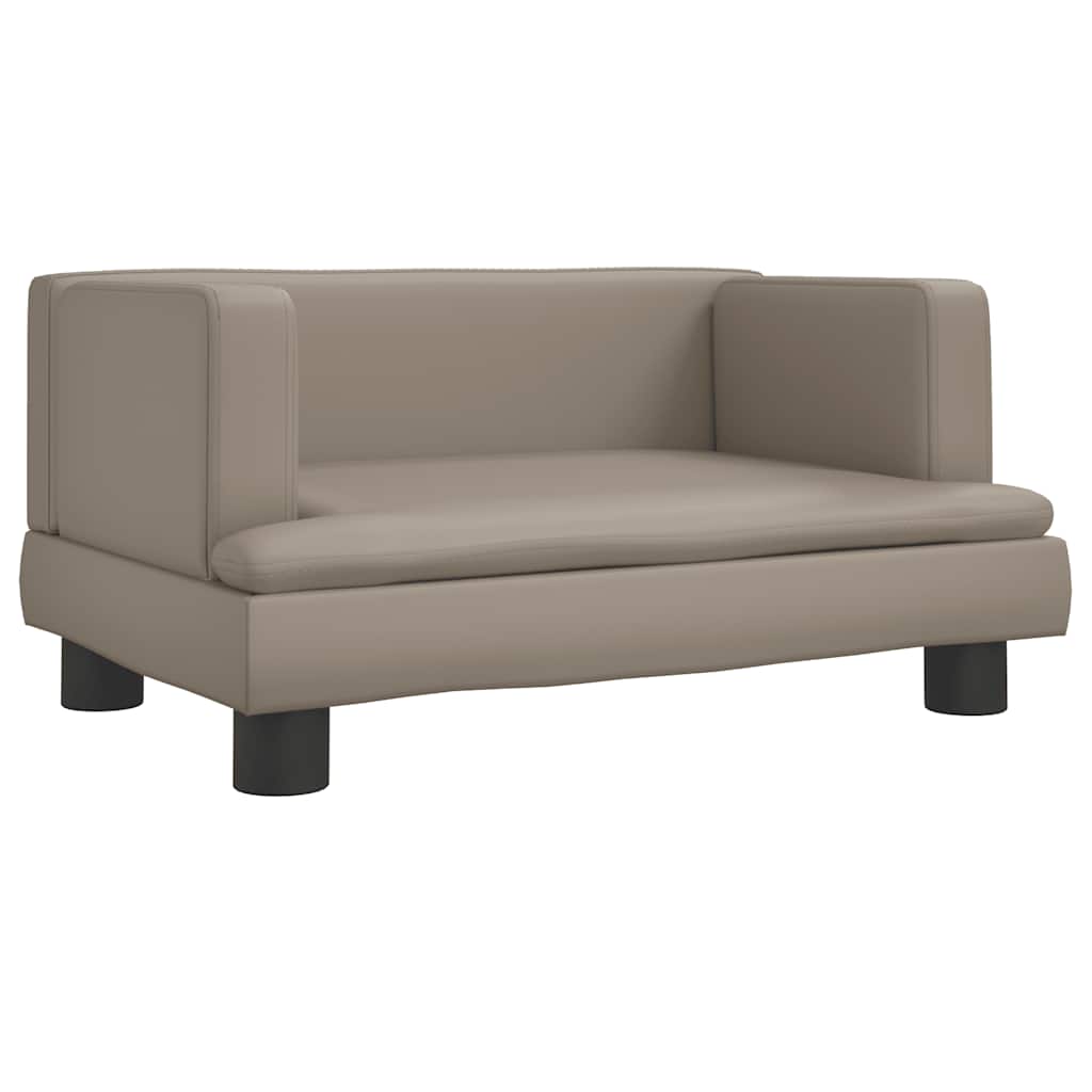 VIDAXXL HUND BED 60X40X30 cm Kunstig læder cappuccino farvet