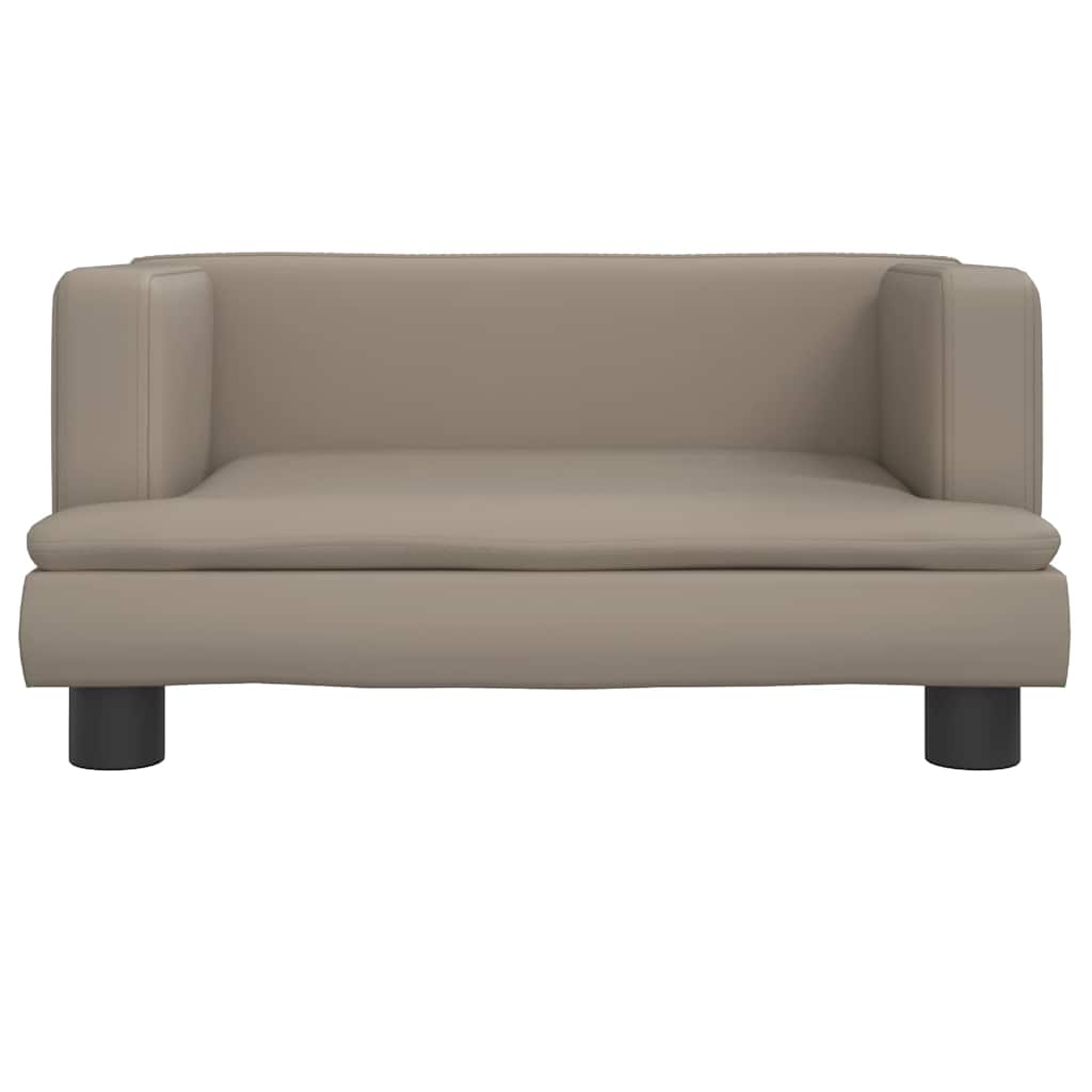 VIDAXXL HUND BED 60X40X30 cm Kunstig læder cappuccino farvet